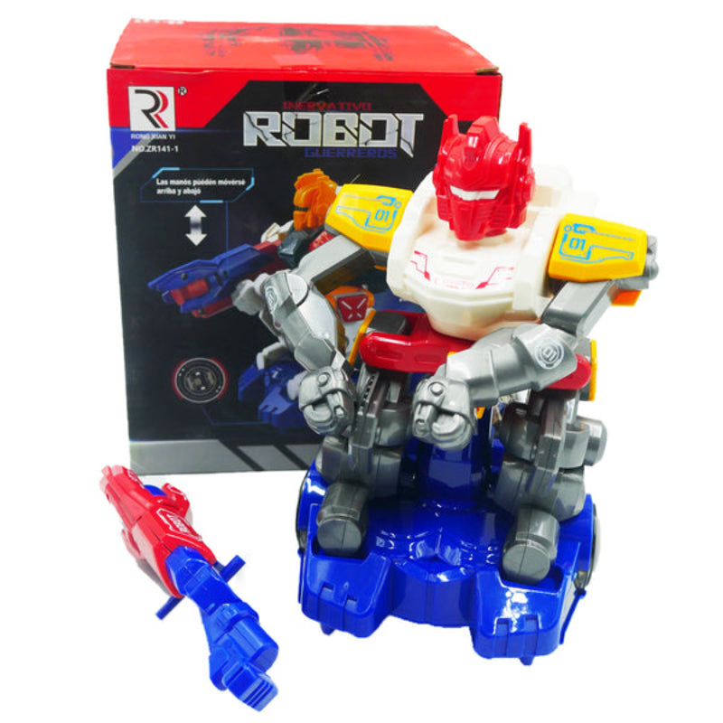 Robot Warrior, Dynamic Twist, Rotate 360, Dynamic music, Stunning Light for Kids