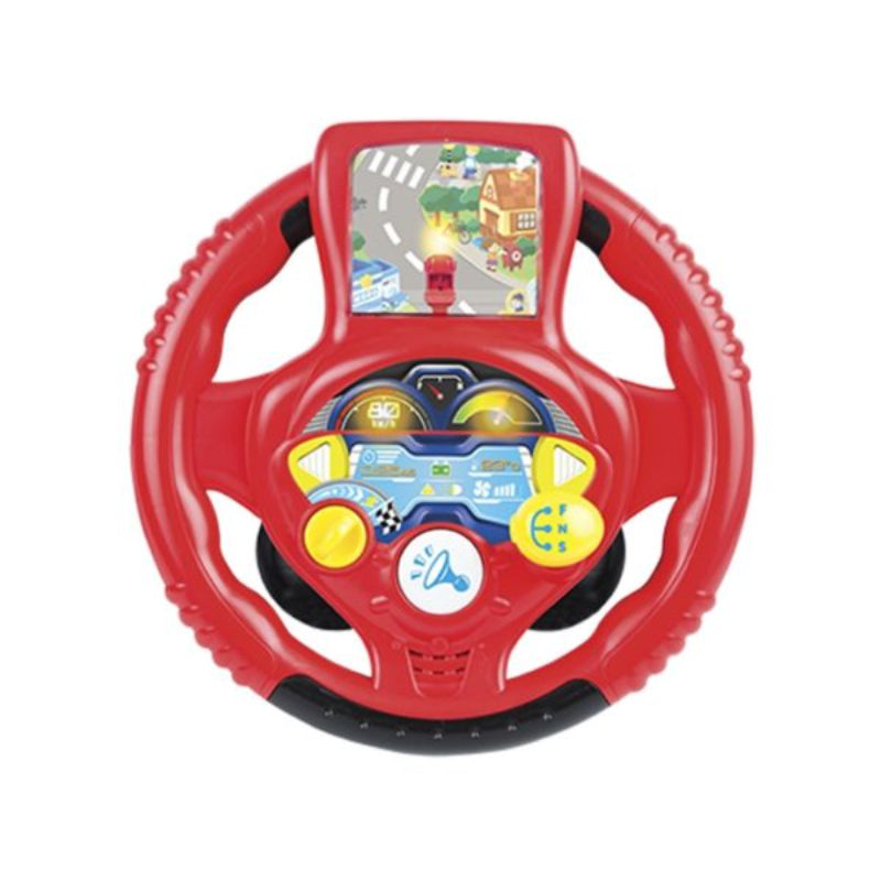 Colorful Speedster Driver Red Musical Toy Steering Wheel for Kids