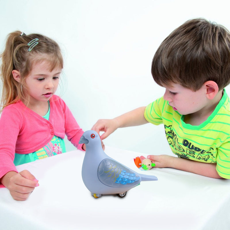 Charming Glowing Jumping Wind-Up Mini Pegion Toy For Toddler Fun And Development