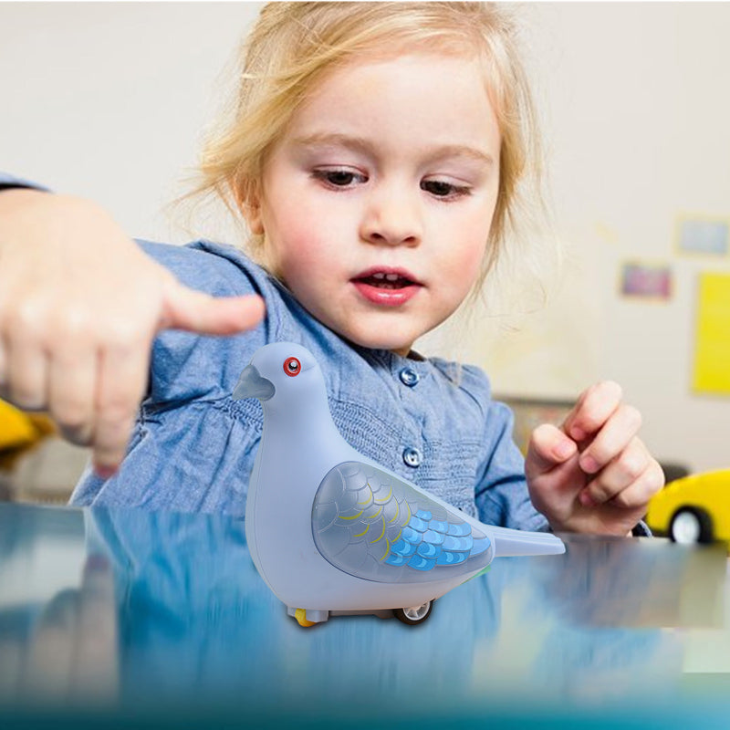 Charming Glowing Jumping Wind-Up Mini Pegion Toy For Toddler Fun And Development