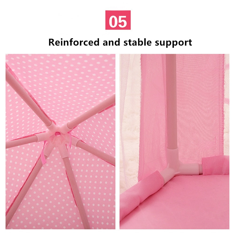 Portable Baby Tent House Kids Princess Castle Play Foldable Tent Indoor and Outdoor