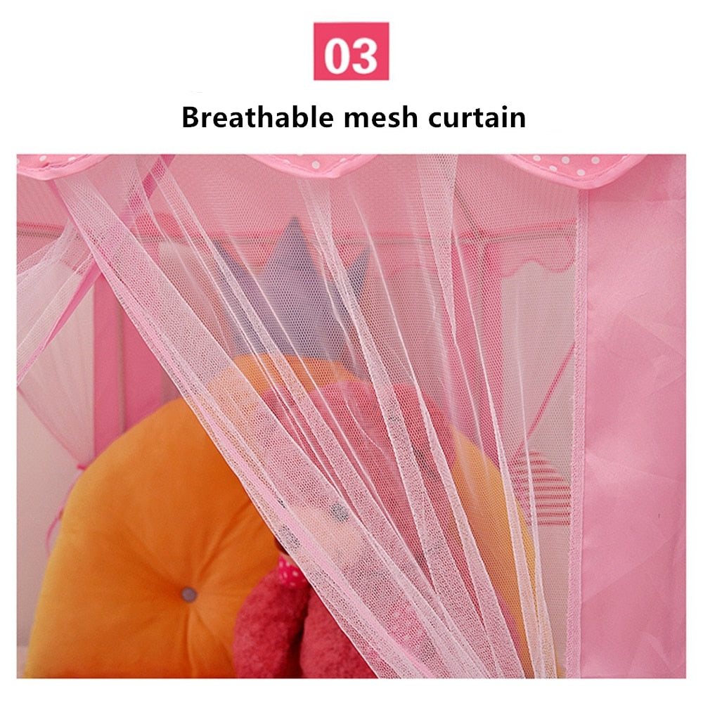 Portable Baby Tent House Kids Princess Castle Play Foldable Tent Indoor and Outdoor