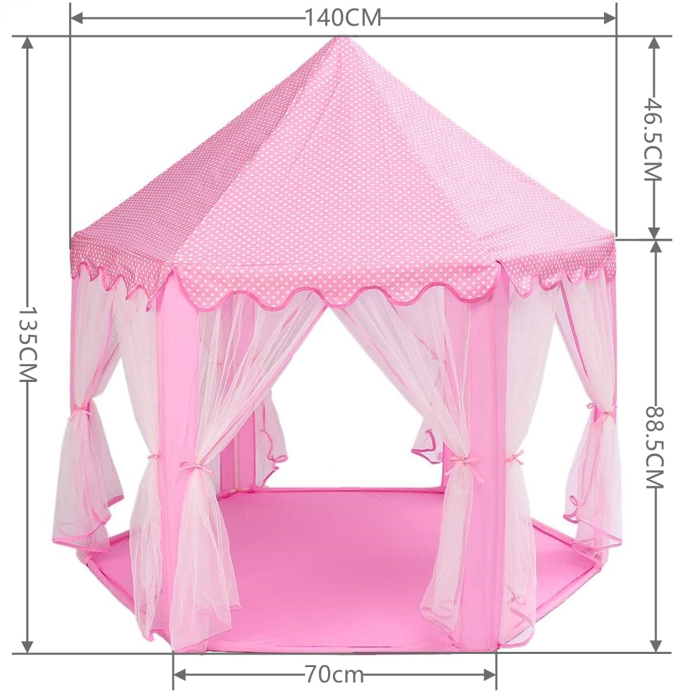Portable Baby Tent House Kids Princess Castle Play Foldable Tent Indoor and Outdoor