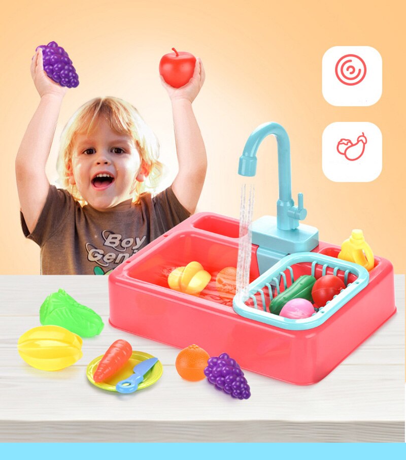 Pretend Kitchen Children’s Simulation Electric Dishwasher Toy