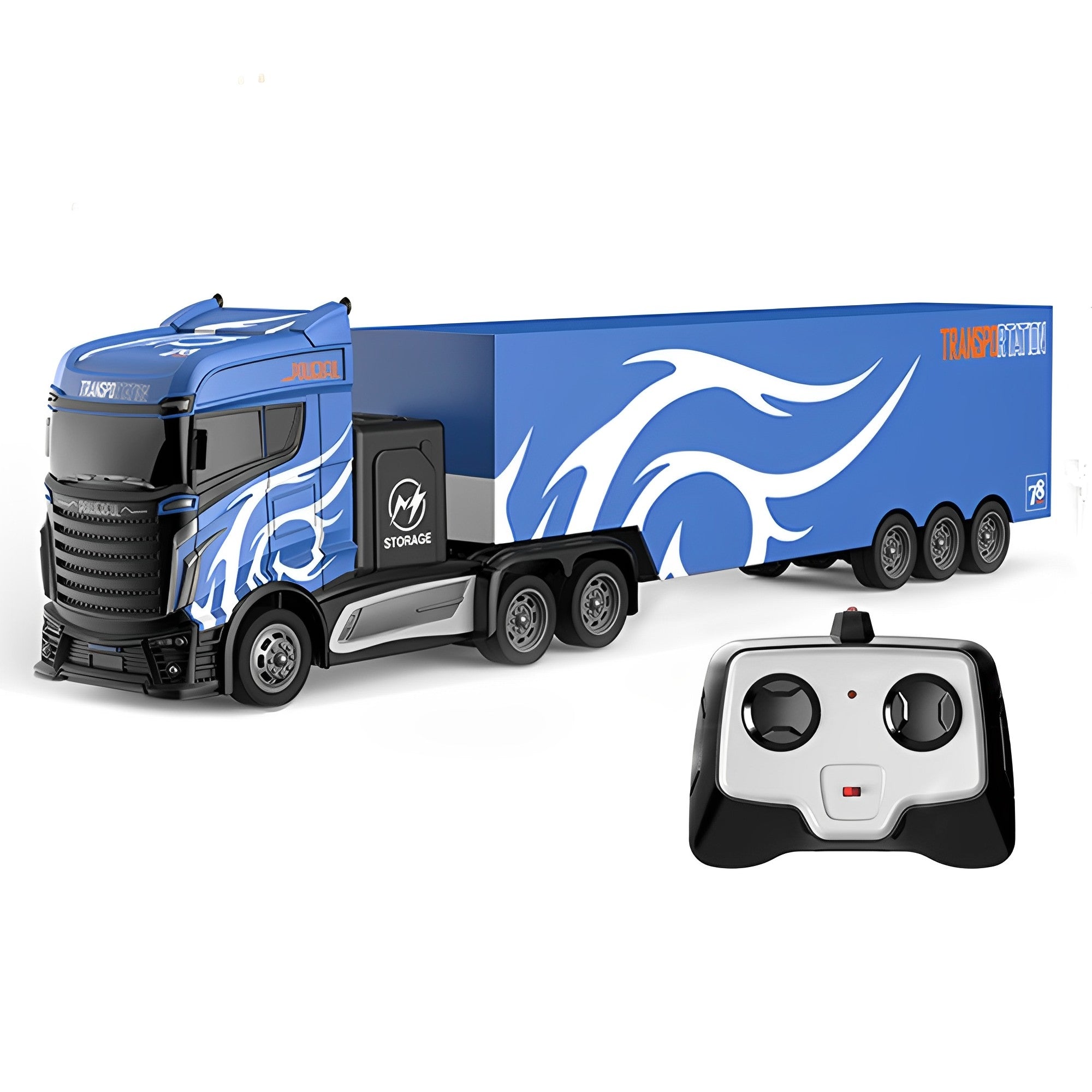 4 Channel 2.4GHz Remote Control 1:16 2WD Truck Trailer Toy For Kids