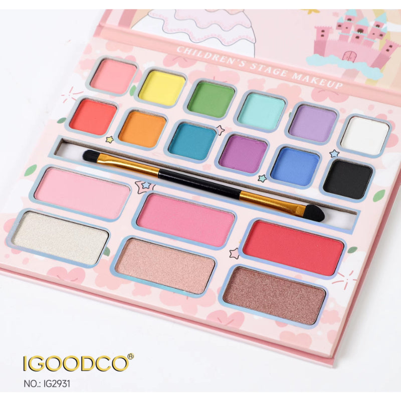 Colourful 96-color Palette butterfly pattern pearly matte Eye Makeup Eyeshadow Toy for Kids