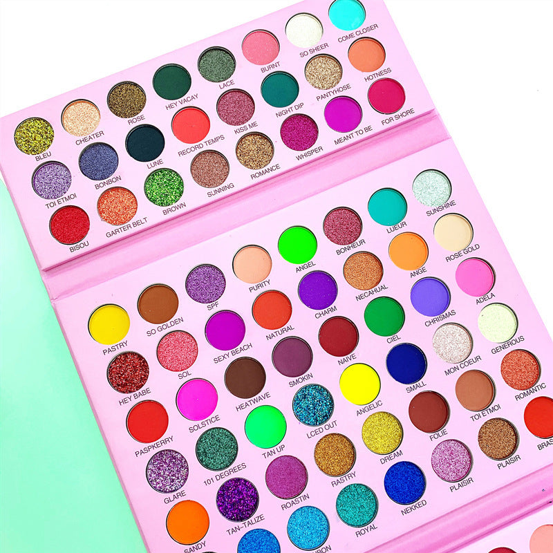 Colourful 96-color Palette butterfly pattern pearly matte Eye Makeup Eyeshadow Toy for Kids