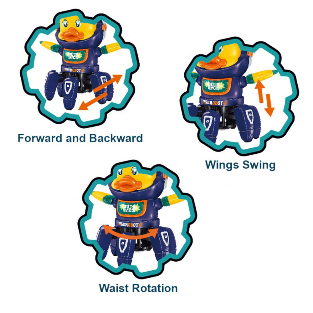 6 Claws Dancing Electric Space Duck Toy With Light And Music