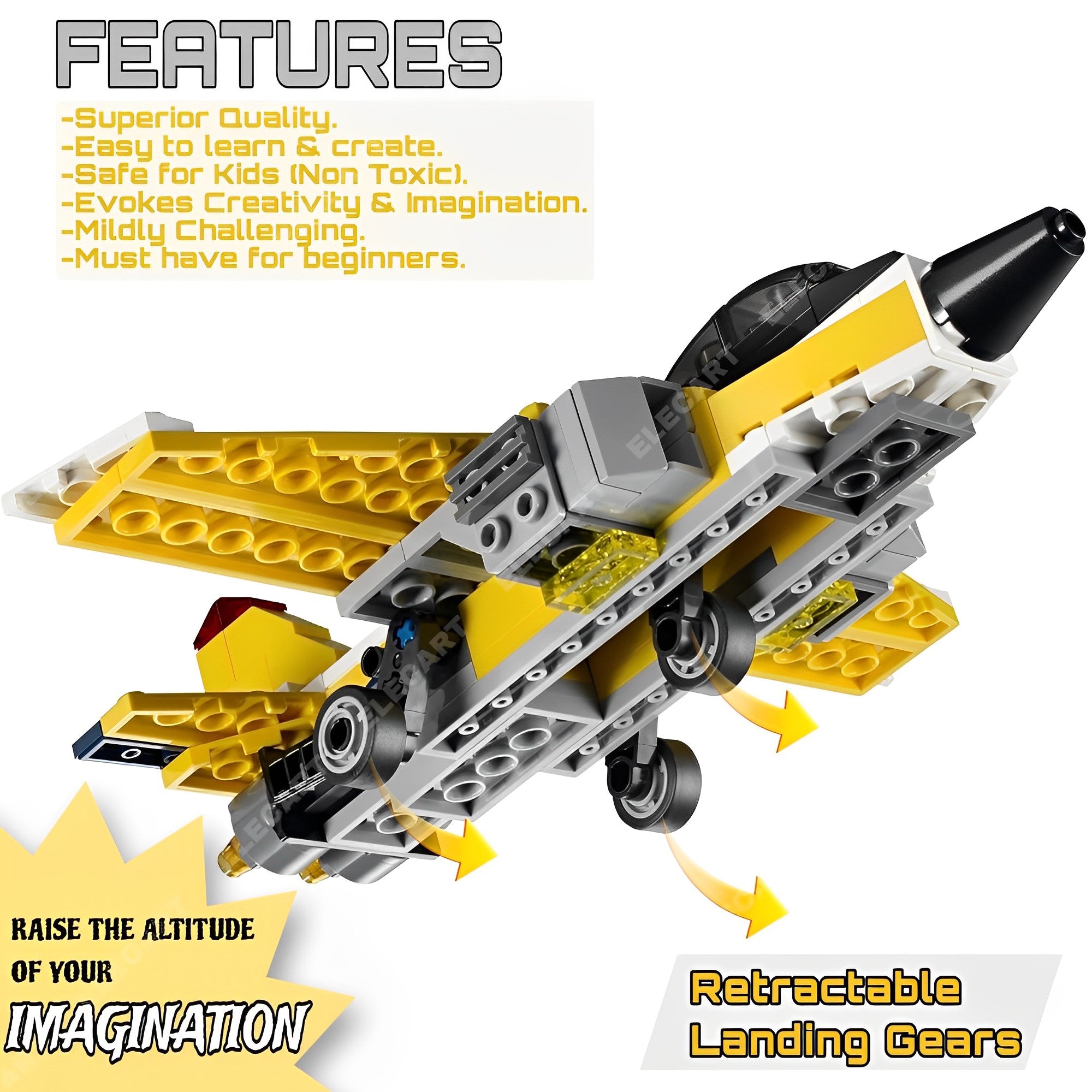 130Pcs Super Creative 3 In 1 Architect Super Airplane Blocks Toy Set