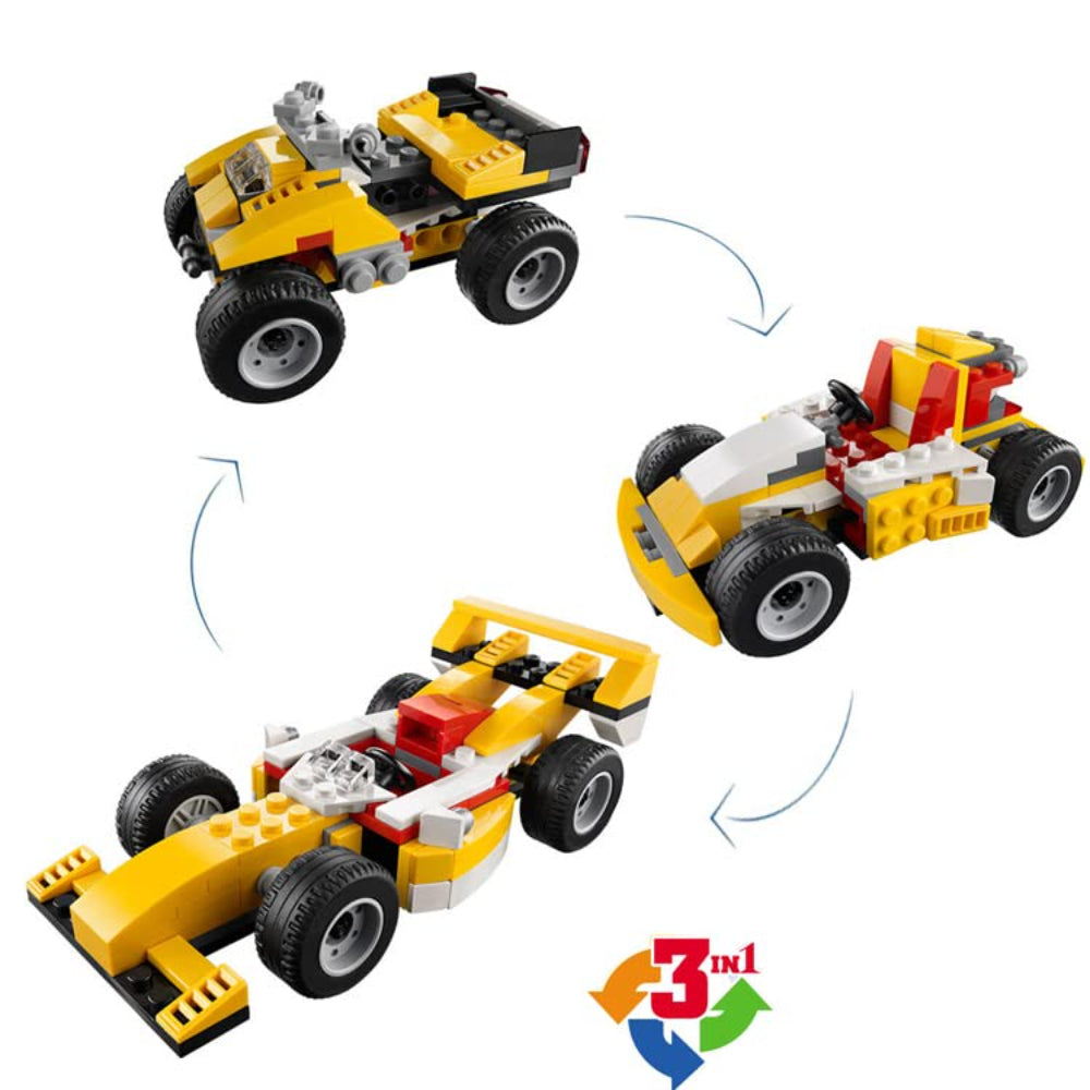 121Pcs Architect Super Racer 3-In-1 DIY Construction Building Blocks Set Toy