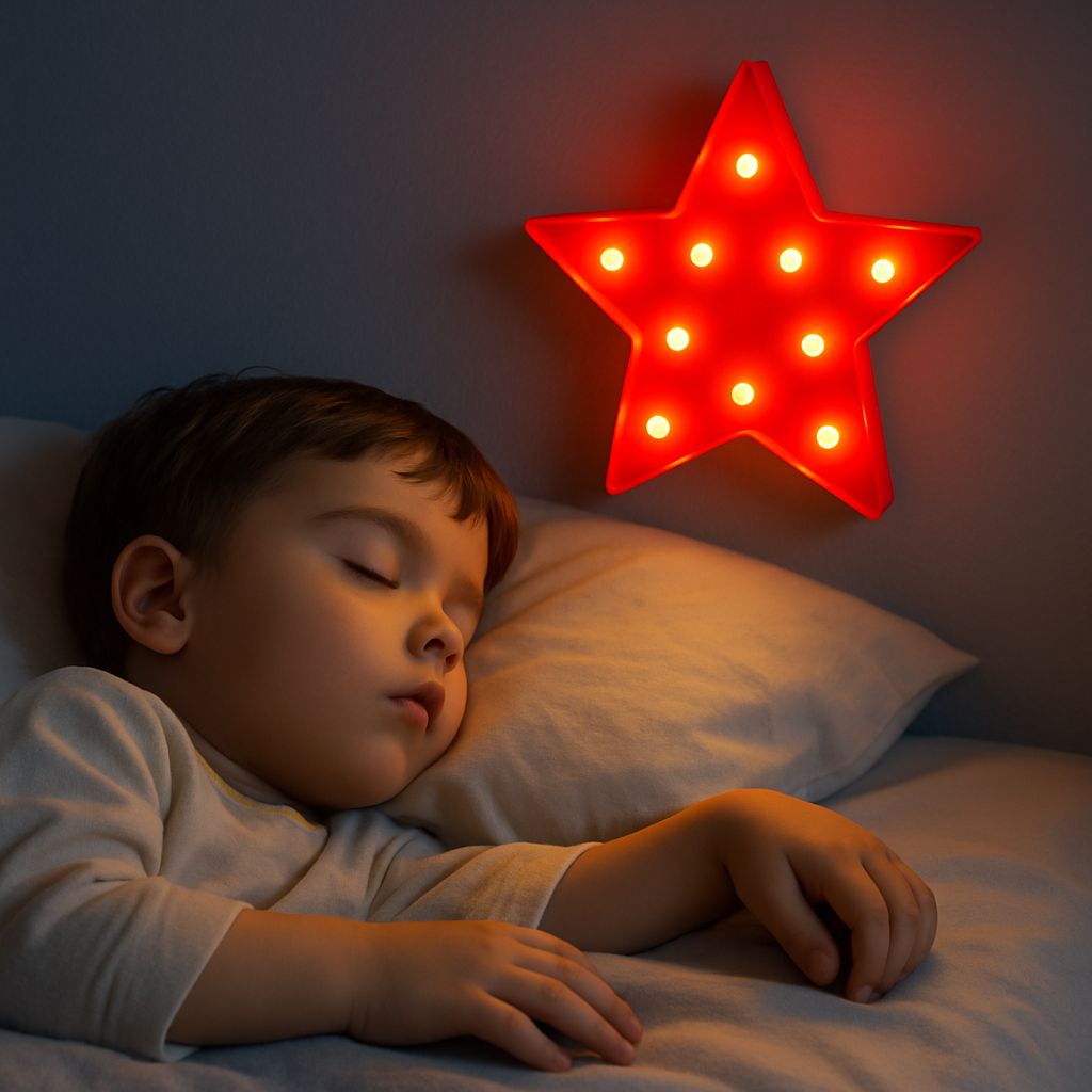 Star Night Light for Kids – Soft LED Glow Nursery Lamp (Random Color)