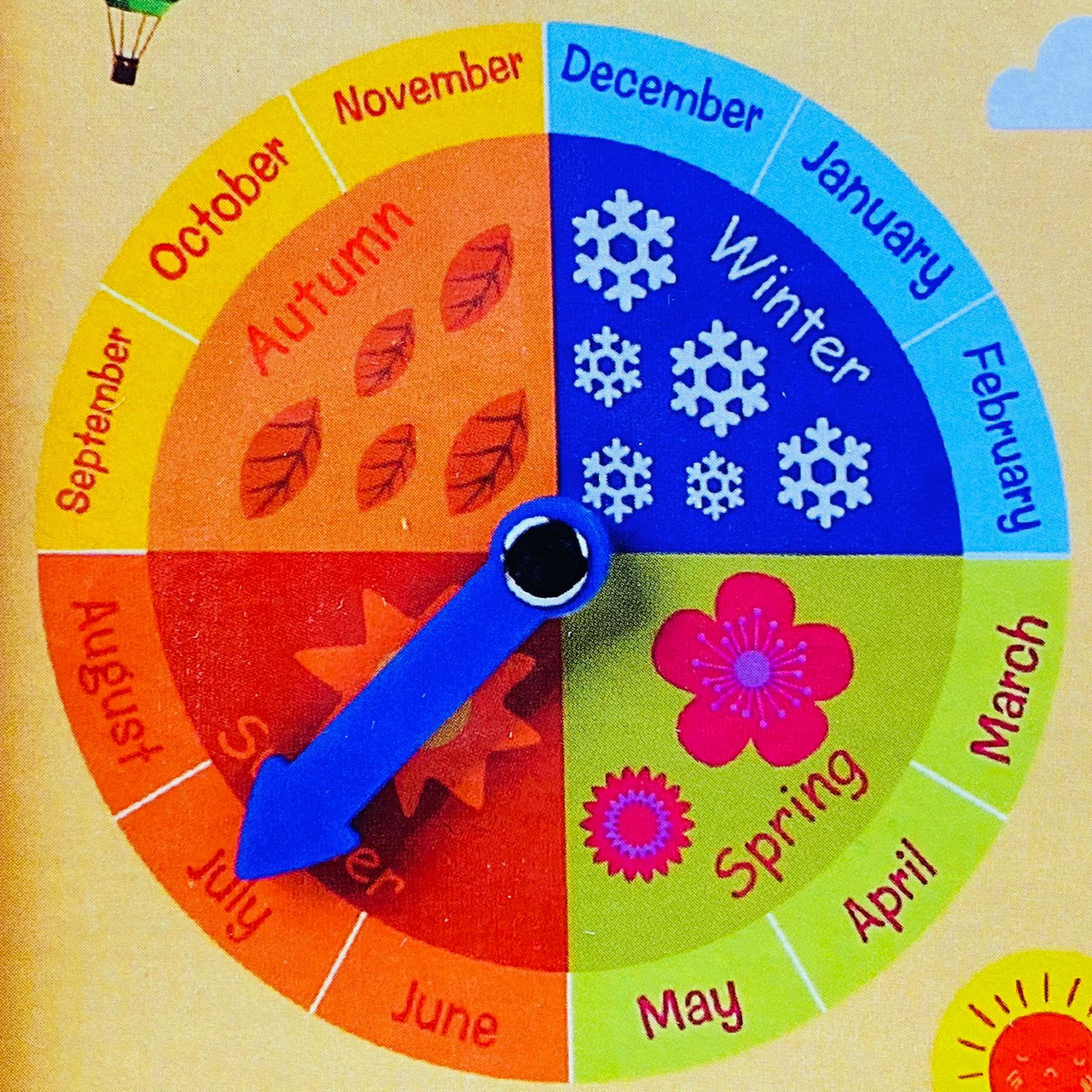 Wooden Calendar, Clock And Computing Educational Wooden Toy Rack For Kids