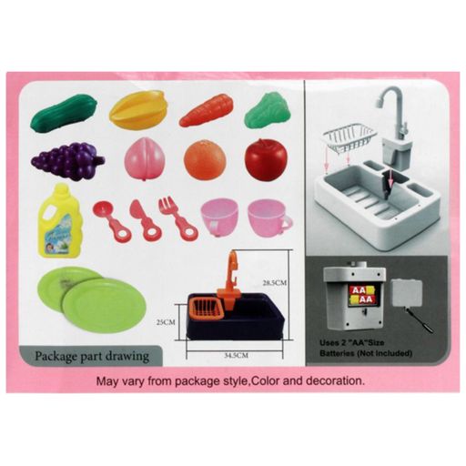 Electric Dishwasher Kitchen Sink with Running Water Set