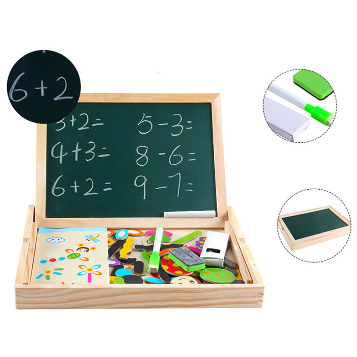Exquisite Designed Magnetic 3D Wooden Puzzle With Writing And Drawing Board