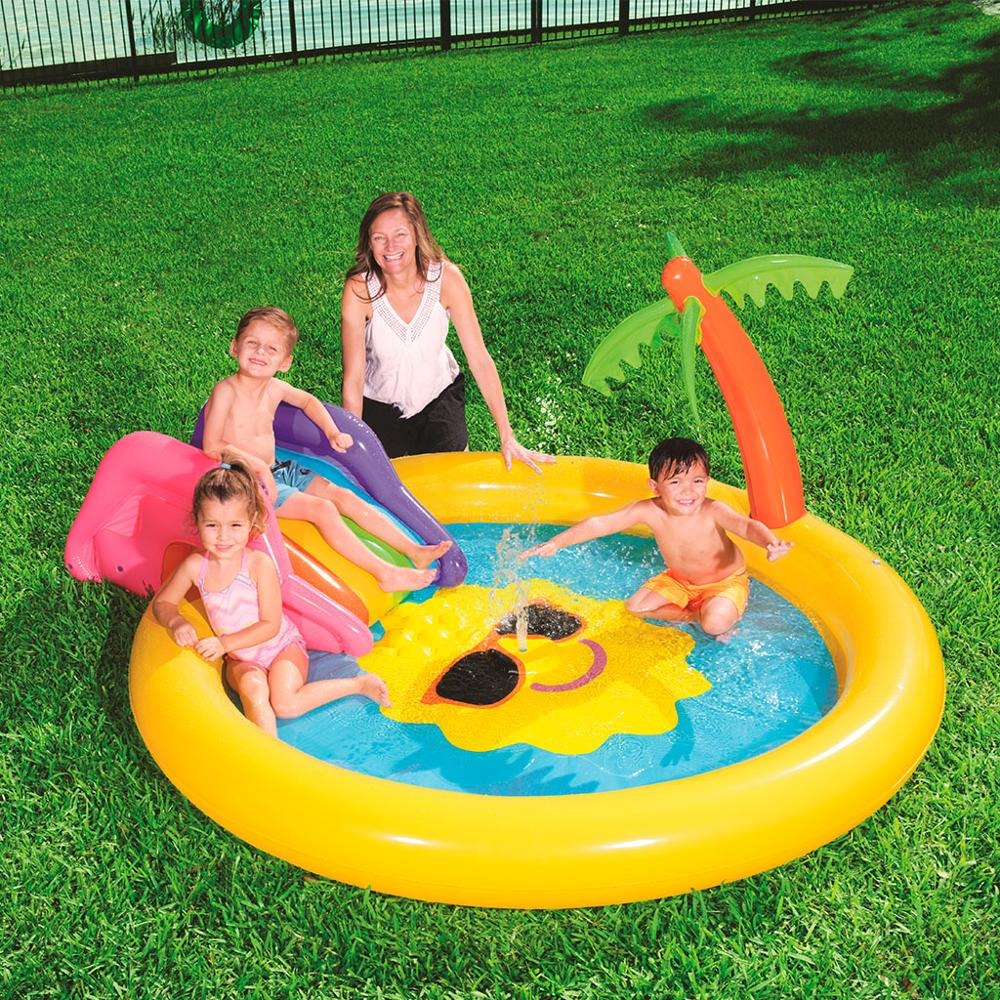 Bestway 53071 Kids Sunny Land Inflatable Summer Garden Splash Play Paddling Pool