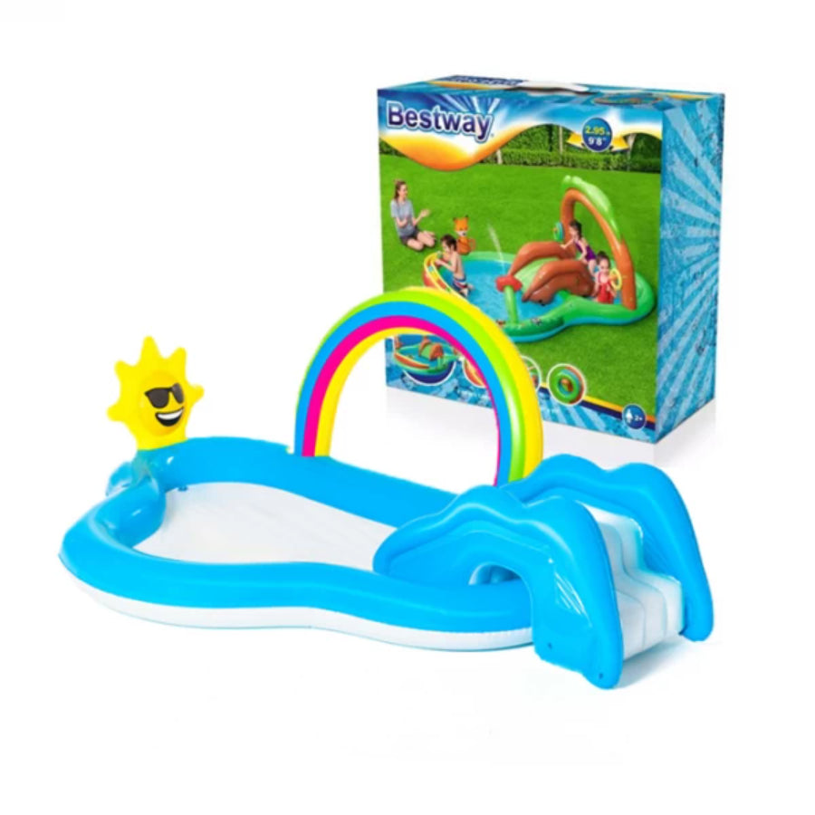 Bestway 53092 Rainbow N Shine Waterplay Centre Padding Pool