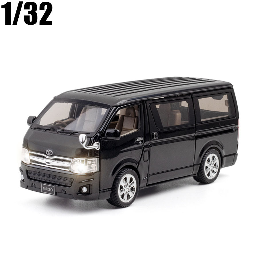 High Simulation 1:32 Toyota Hiace Alloy Die-Cast Model MPV Vehicle With Sound And Light