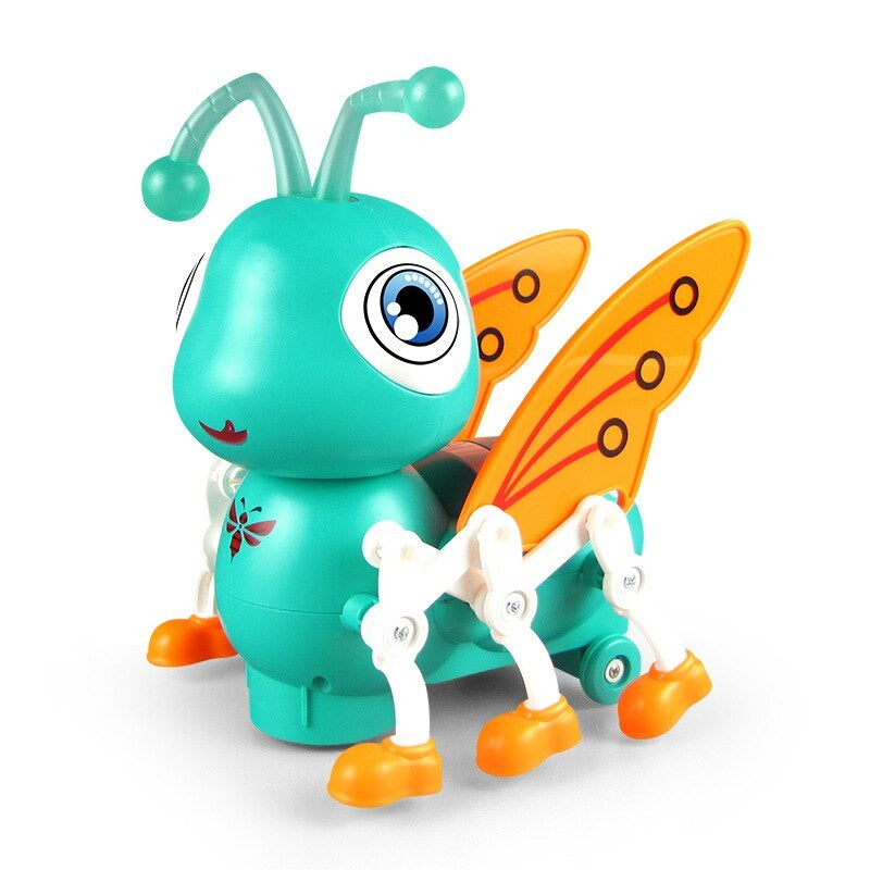 Musical Electric Singing Cute Bee Toy For Kids With Rotating Head And Flashing Antennas