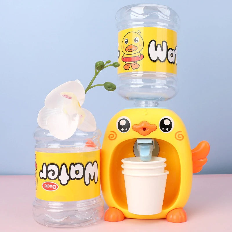 Mini Cute Simulation Duck Water Dispenser Toy Drinking Fountain Educational Play For Children