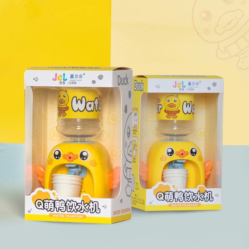 Mini Cute Simulation Duck Water Dispenser Toy Drinking Fountain Educational Play For Children