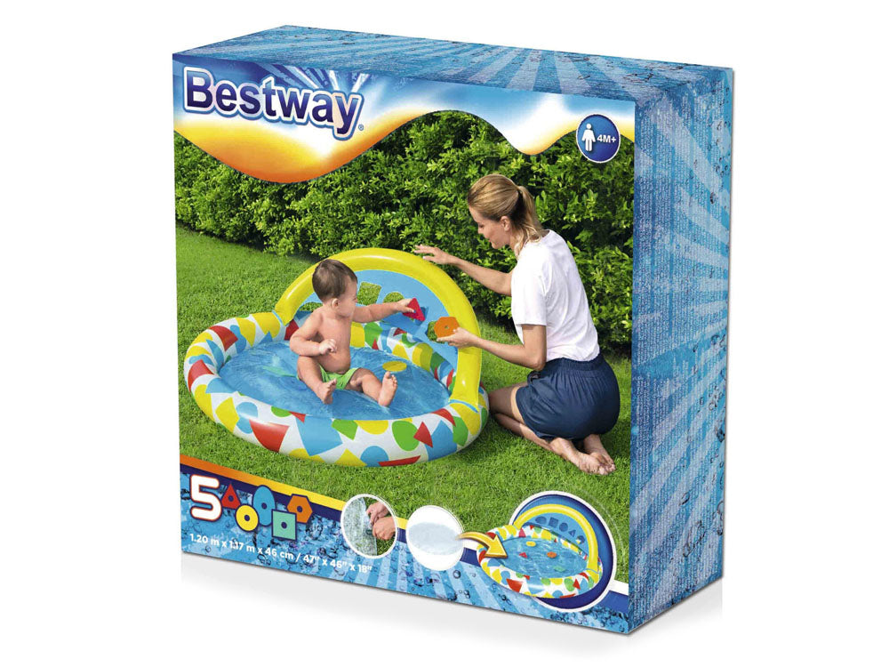 Bestway 52378 Splash And Learn Colorful Swimming Pool Mat Sorter 4 In 1