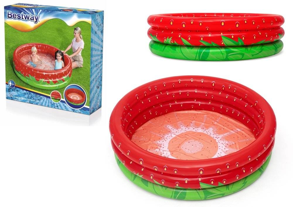 Bestway 51145 Strawberry Inflatable Pool For Children 160 Cm X 38 Cm