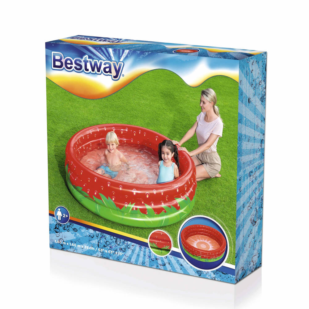 Bestway 51145 Strawberry Inflatable Pool For Children 160 Cm X 38 Cm