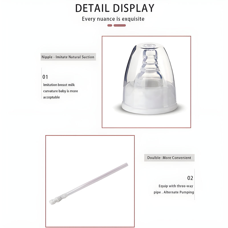 Powerful And Comfortable BPA-Free Electric Breast Pump With Strong Suction For Clean And Thorough Milk Extraction