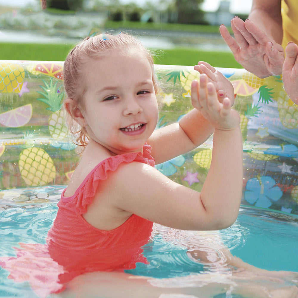 Bestway 51045 Transparent Sea Life Pool Inflatable 3 Rings Kids Round Swimming Pool