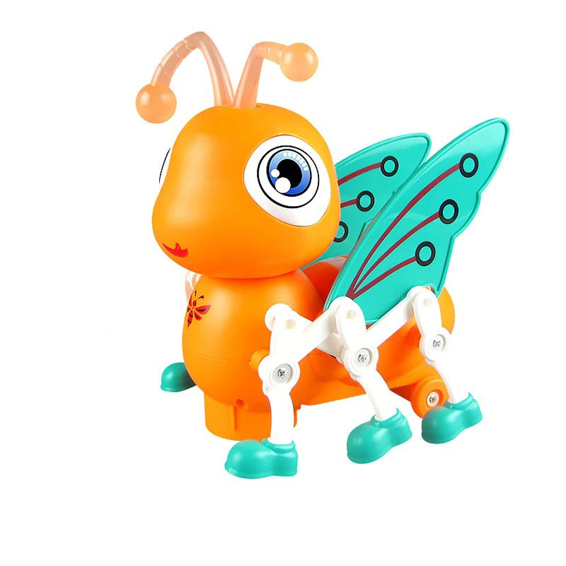 Musical Electric Singing Cute Bee Toy For Kids With Rotating Head And Flashing Antennas