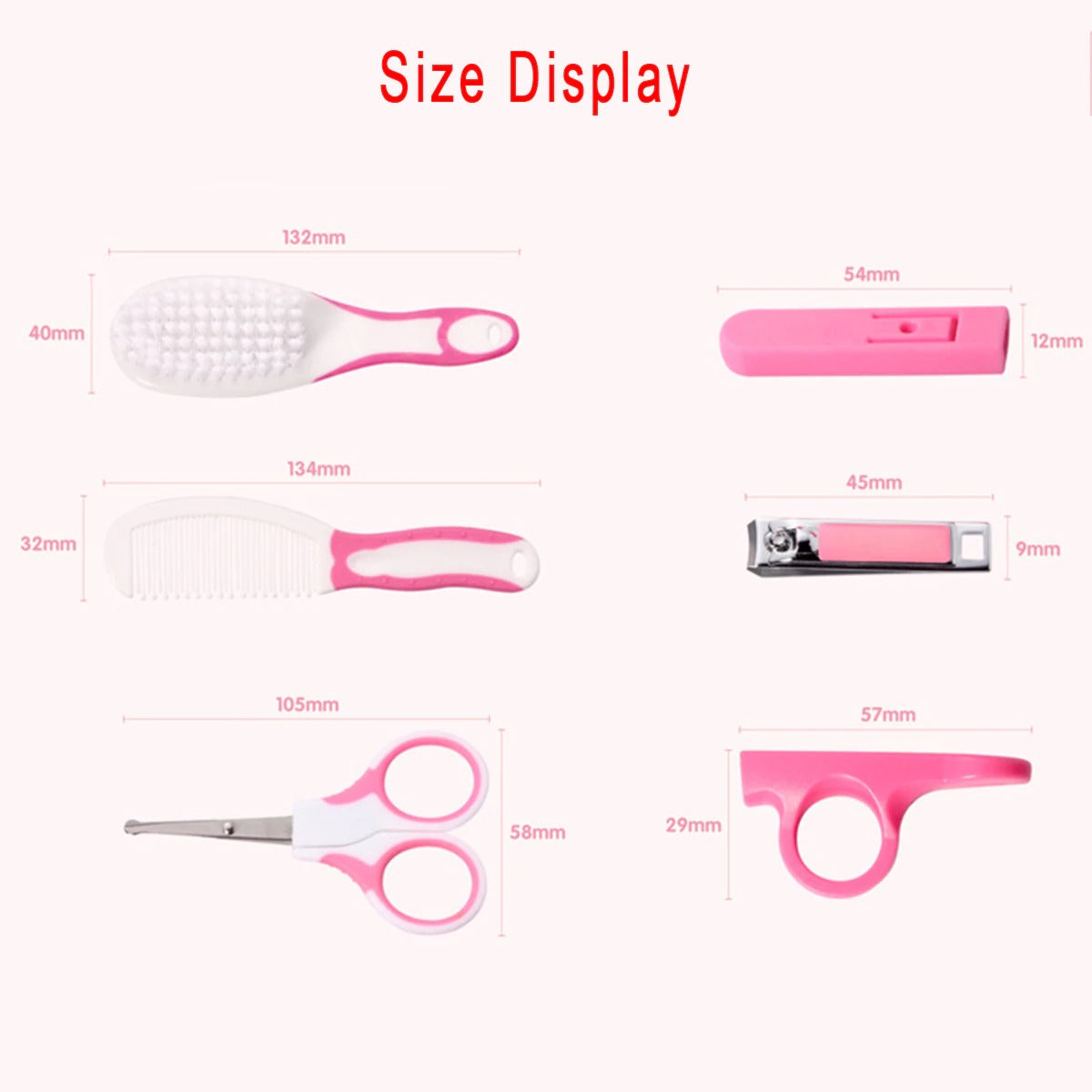 6 Pcs Baby Grooming Practical Clipper Trimmer Convenient Daily Baby Hair Brush Baby Care Kit