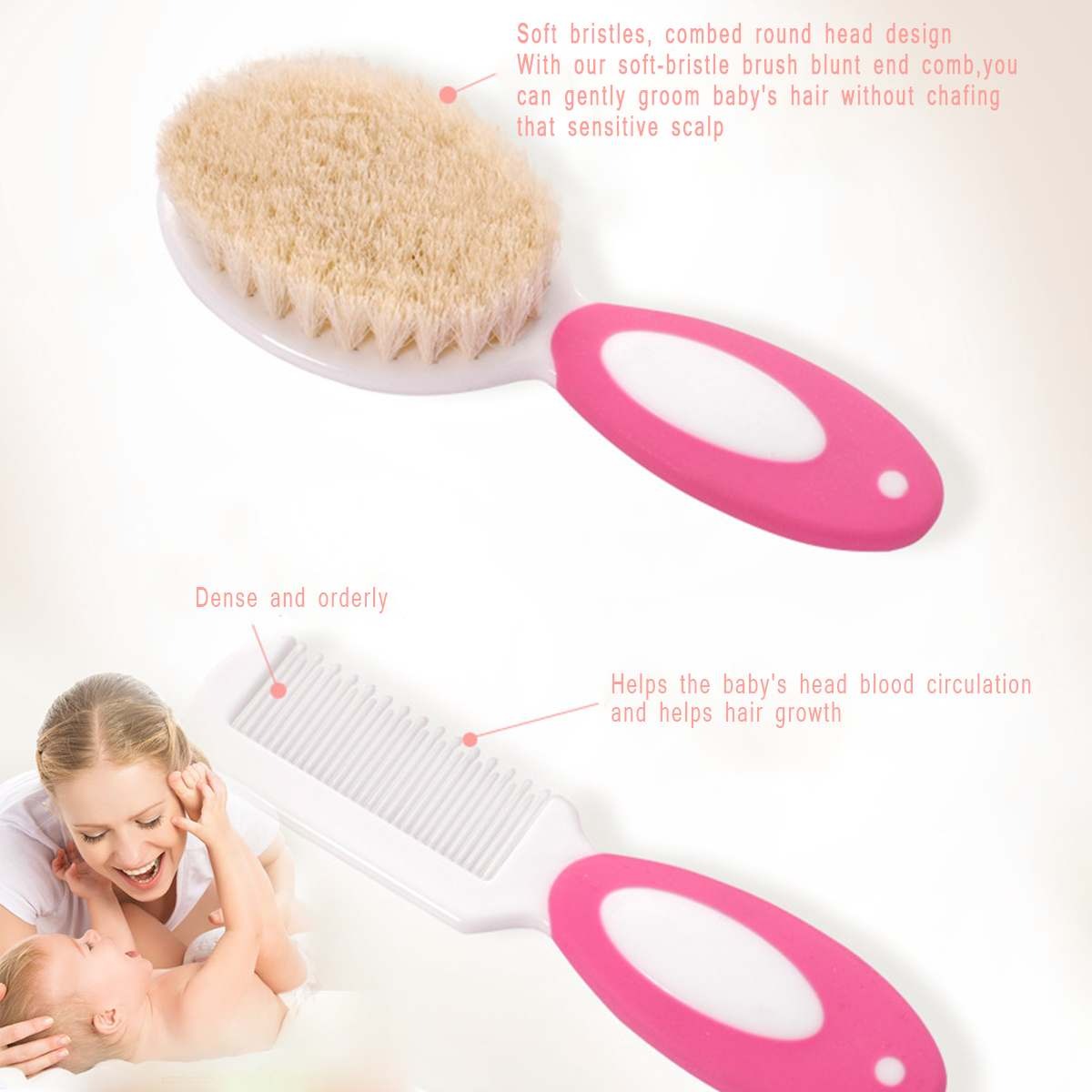 6 Pcs Baby Grooming Practical Clipper Trimmer Convenient Daily Baby Hair Brush Baby Care Kit