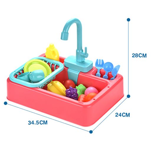 Electric Dishwasher Kitchen Sink with Running Water Set