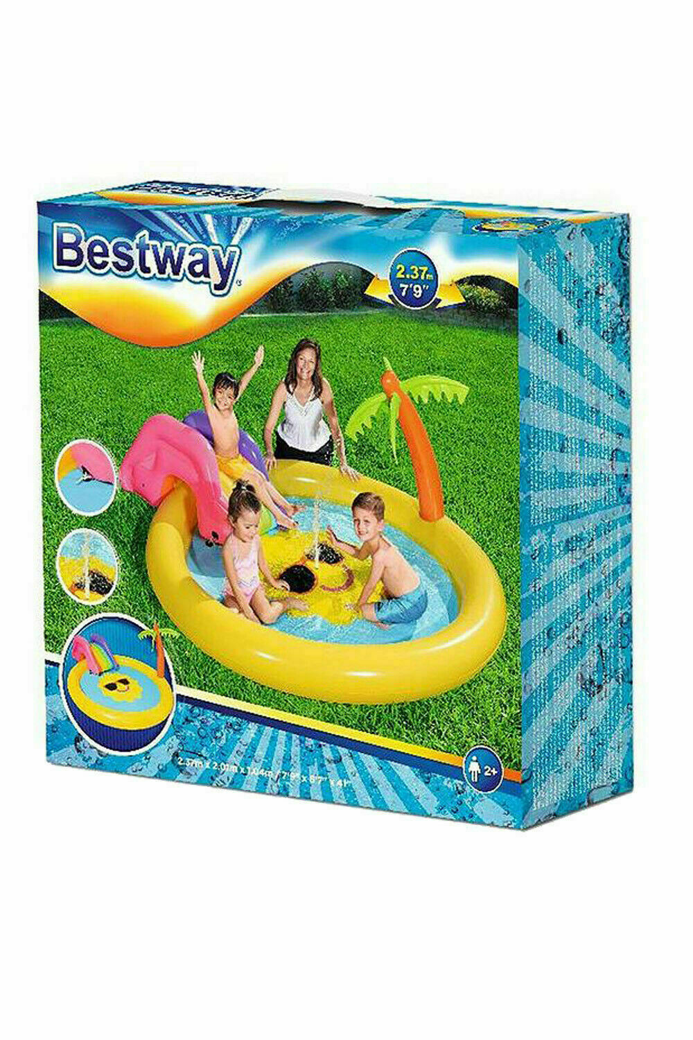 Bestway 53071 Kids Sunny Land Inflatable Summer Garden Splash Play Paddling Pool